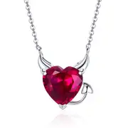 Sterling Silver Devil's Heart Hypoallergenic Necklace