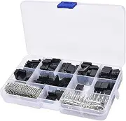 Xiaojiang Store 620 Pcs Connector Female Jumper Wire Cable Housing Male 2.54 Mm 1/2/3/4/5/6 Pin Pin Header Connector Set