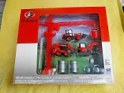 NIB! KUBOTA DIECAST CONSTRUCTION EQUIPMENT AND CRANE SET 3 PULL BACK VEHICLES!