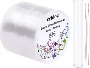 Stretchy String for Bracelets, Cridoz 0.5mm Clear Elastic String Stretch Cord Br