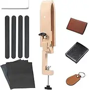 Leather Stitching Pony, Foldable Beech Wood Leather Pony, Adjustable Leather Sewing Pony, Desktop Stitching Clamp, Professional Leather Working Tools for DIY Hand Leathercraft Sewing