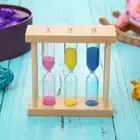 1/3/5 Minute Desktop Hourglass Handmade Wooden Sand Clock Random for Home Office