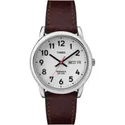 Timex T20041 Men's Easy Reader Brown Leather Strap Watch