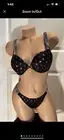 VS Plunge Push Up Rhinestone Bra & Panty Set 38c /M NWT
