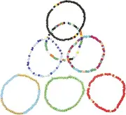 COLLBATH 7pcs Anklet Waist Chain Bracelets for Women Jewelry for Women Bead Necklace Women White Gold Bracelet for Women Braclet Anklets for Women Pants Chains Velvet Tour Beads