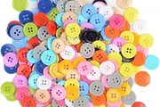 OELFFOW 180pcs Multicolor Resin Round 4-Hole Sewing Buttons, 18mm, Suitable for Clothing, Pillow Cases & DIY Craft