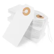 100 Pcs Large White Price Tags with String Attached, Paper String Tags for