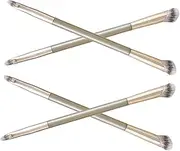 MOTHNUR 4pcs Dual Ended Makeup Brush for Eyebrow Cheek and Contour for Accurate Application Versatile Design for Highlighting and Detailing for All Skill Levels