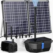 NFESOLAR Solar Pond Filter Fountain, 30W Solar Fountain Pump with Pond Filter, 16.4FT Cord, 6.6FT Tubing for Outdoor Pond 200-600 Gallons, Fish Tank, Pool, Garden Waterscape N3223