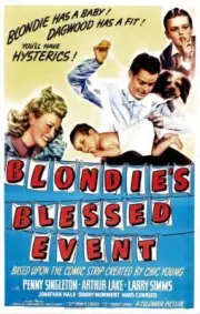 Blondie's Blessed Event poster Penny Singleton Arthur Lake Daisy L- Old Photo