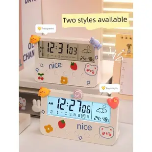 電子鬧鐘學生用智能計時器2024新款兒童學習桌面時鐘專用起床神器