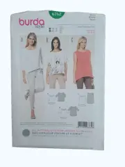 Burda Ladies Easy Sewing Pattern 6762 Loose Fitting Casual Tops 10 - 20 UNCUT