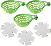 FOIBURELY 3 Sets Canary Nest Bird Nest Plastic Hatching Nest Finch Parrot Canary Nest with Nesting Pads
