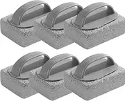 Hand-Held Pools Pumice Stone | 6 Pool Cleaning Block with Handle | Swimming Pool Stain Clean Tools | Handheld Grout & Concrete Cleaning, Calcium Remover for Pool Tile | Pumice Stone for Cleaning