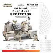 PURRRFECT PAWZ 10Pcs Cat Furniture Couch Protectors Clear Cat Scratch Deterrent