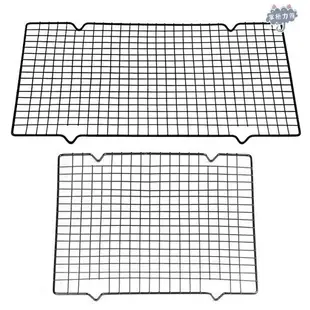 家用廚房烘焙易清潔不粘鍋冷卻架網格乾燥架 黑色不沾冷晾網 麵包冷卻架烘焙蛋糕冷涼架