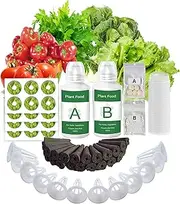 88Pcs Hydroponic Seed Pods Supplies Kit for Aerogarden Pods, Hydroponics Garden Accessories, Grow Anything Kit with 24 Grow Sponges 12 Grow Baskets 24 Domes 24 Pod Labels 400ml Plant Food Nutrients