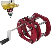 Router Lift Base, 4 Jaw Clamping Router Table Lift Base for 64-66mm Diameter Motor, Metal Router Lift System Kit for Router Table Saw Insert Base Plate Lifting Height Up to 20 Inch
