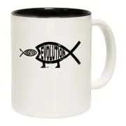 Creation Evolution Fish Mug Cup