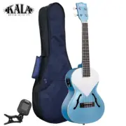 Kala KA-JTE-LSBL Archtop Tenor A/E Ukulele Lake Shore Blue With Bag and Tuner