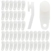 50Pcs Traverse Rod Slides Curtain Track Glider Hooks Replacement for Window Door
