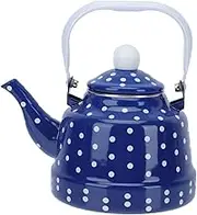 VALICLUD 1Pc Dot Enameled Teapot with Handle Spotted Kettle Fast Heating Kitchen Accessory for Tea Lovers Safe for Daily Use