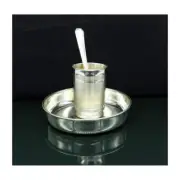999 Silver Plate, Glass and Spoon Vessel Utensil Ideal Gift for Home Kitchen Use