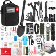 Emergency Survival Kit First Aid Bug out Military Prepper Kit 252 Piece Set