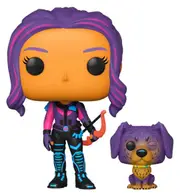 Marvel Comics - Kate Bishop & Lucky the Pizza Dog Black Light Pop! Vinyl