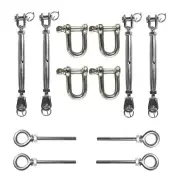 Shade Sail Fixing / Mounting Kit - Stainless Steel - Four way attaching