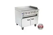 Gasmax Benchtop LPG Hotplate Griddle and Gas Toaster with Cabinet 915mm Width - GGS-36LPG
