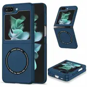 For Samsung Galaxy Z Flip 5 Magsafe Magnetic Wireless Charging Shockproof Case Cover (Navy Blue)