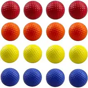 Generic 16Pcs Multi Colors PU Foam Golf Training Balls 1.65inch Realistic Texture Soft