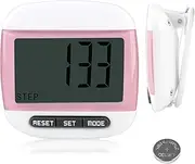 3D Pedometer Step Counter, Portable Sport Pedometers Larger Display Waterproof Pedometer Time Counter Fitness Tracke with Removable Clip record Calorie Distance for Walking Running Men Women Elder