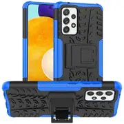 Samsung Galaxy A52 Case, Shockproof Heavy Duty Tough Kickstand Protective Rugged Case Cover (Blue)