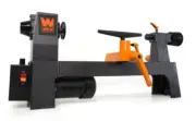 WEN LA3421 Variable Speed Mini Wood Lathe - Black