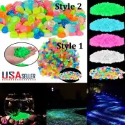 Glow in The Dark Pebbles 300 Pack Glowing Rocks In/Outdoor Aquarium Vase Decor