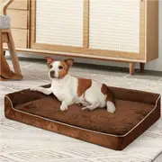 Pawz Orthopedic Dog Bed Memory Foam Cushion Cat Calming Mat Washable M Coffee