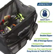 Tool BAG 16 Inch 22 Pockets 16" x 10" x 11" Storage Wide Mouth 30 L JORESTECH