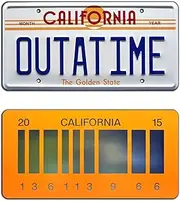 Back to The Future | Outatime + 2015 | Metal License Plates