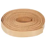 2.2 Yard 15mm Flat Leather Cord, Leather Lacing Strips for DIY Light Brown