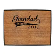 Grandad Since 2017 - Funny Novelty Doormat Man Cave Floor mat