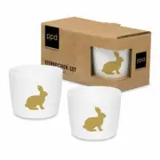 PPD Pure Easter gold Egg Cup Set 2 pcs Egg Cup Egg Holder New Bone China