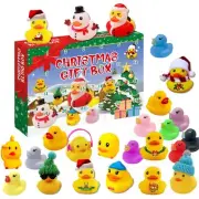 Christmas Rubber Ducks Bath Toys Kids Advent Calendar Suprise for Girl Boy Child