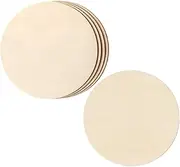 Beatifufu Natural Wood Craft Material 5pcs Unfinished Round Wood Chips Boys and Kit DIY Project Tools