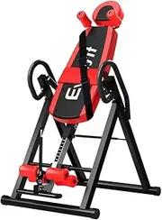 Everfit Inversion Table, Folding Gravity Tables Back Stretcher Exercise Bench Upside Down Machine Inverter for Backs Pain Fitness Gym Equipment Home Workout, 120kg Weight Capacity Black