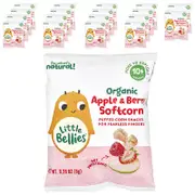 Little Bellies, Organic Apple & Berry Softcorn, 10+ Months, 18 Bags, 0.28 oz (8 g) Each