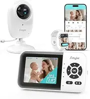 Dual Mode Baby Monitor,1080p Video APP,10-Hour Streaming,Smart AI Humanoid&Cry Detection,Night Vision,Lullaby,Two-Way Talk,1500ft Long Range,