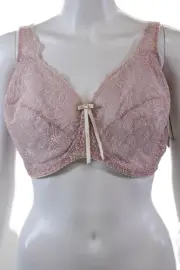 Fayreform Womens Candid Under Wire Bra Pink White Size 34 G