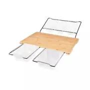 Bamboo Extensible Cutting Board with 5 Storage Boxes- Kitchen Chopping Board Set